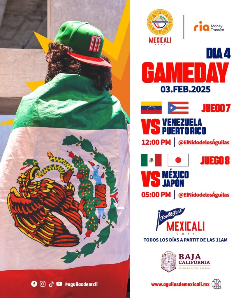 Jornada 4 de la Serie del Caribe en Mexicali.